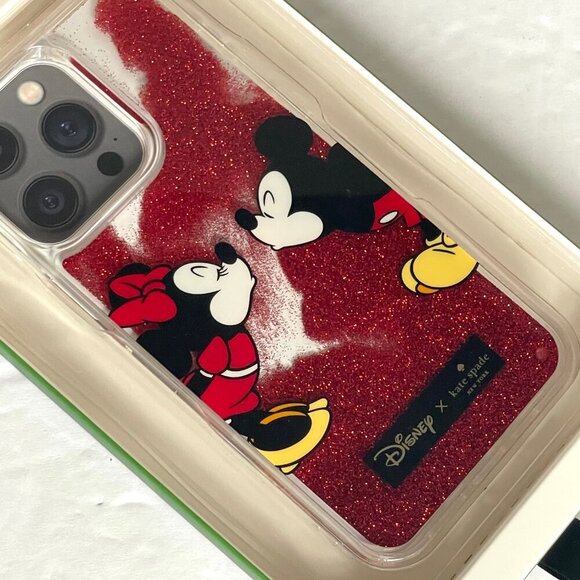 COPY - Kate Spade Disney 15 PRO MAX Case Minnie Mickey Liquid Red Glitter 6.7 B… - Picture 5 of 5